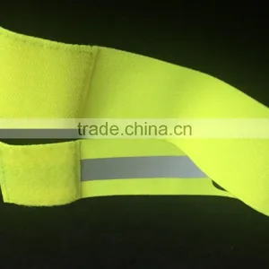 Fluorescent Yellow Reflective Elastic Arm Band for Sports thumbnail-2