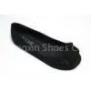 Rtail / Wholesale 2012 Fashion Comfortable Black PU Ladies Pump Flat Shoes With 2cm Heels thumbnail-1