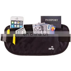 Rfid Protection Travel Waterproof Nylon Security Money Belt thumbnail-1