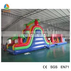 2015 Summer Mew Style Inflatable Funland With Jumping Bouncer And Slide thumbnail-2