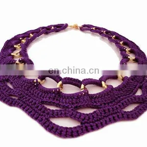 2013 Fashion Chain Crystal Handmade Crochet Necklace thumbnail-1