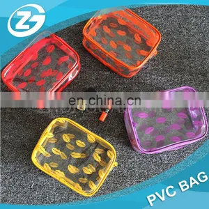 New Design Fashion Sexy Lipper Zipper Top Girls Make up Cosmetic Printed PVC Bag thumbnail-4