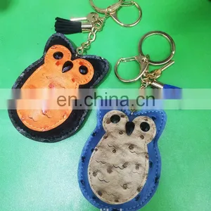 New Arrive Cute Girl Bag Pendant Accessory Owl Tassel Leather Keychain Manufacturers thumbnail-2