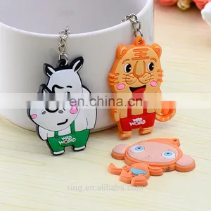 OEM 3D Custom Rubber Keyring Promotion PVC Animal Keychain thumbnail-1