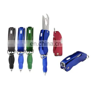 Logo Imprinted Multi Tools Ball Pen, Customized Promotional Led Ball Pen, Multi Function Carabiner BallPen thumbnail-2