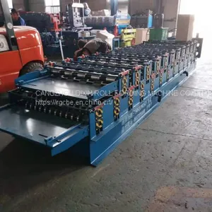 Double Layer Metal Roofing Sheet Trapezoid Profile Roll Forming Making Machine thumbnail-5