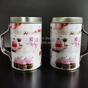 Small & Large Pepper Jars Customized Logo Biscuit Cookie / Tea 2 Oz Screw Top Tins thumbnail-1