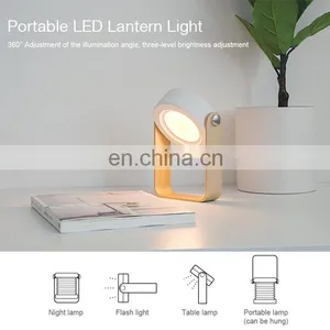 Wooden Lamp Handle Portable Lantern Light Retractable Table Lamp Bedroom Bedside Reading Led Folding Desk Lamp thumbnail-7