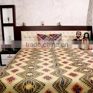 Beautiful Vintage Kantha Quilt Indian Throw Designer Kantha Gudari Handmade Tapestery Bedding thumbnail-1
