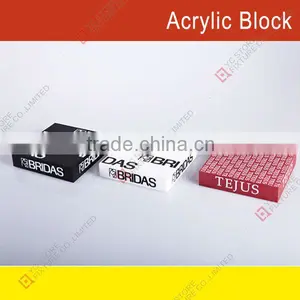 Fahsion Clear Acrylic Logo Blocks With Silkprint Words thumbnail-1