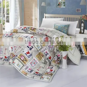 China Manufacturer Newest Design Cartoon Microfiber Filling Comforter Wholesale Thick Quilt thumbnail-2