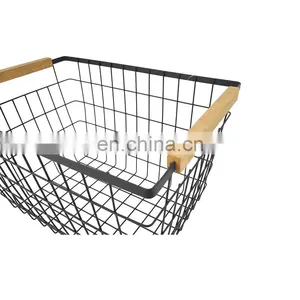 Metal Wire Iron Storage Organizer Kitchen Basket thumbnail-2