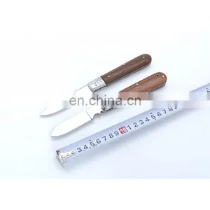 Wood Handle Knife 420 Stainless Steel Blade With Steel Bolster and Wooden Folding Knives Utility Elpocket Knife Multi Tool thumbnail-1