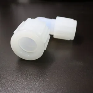 PFA Flared Elbow DAIKIN Raw Material Right Angle Fitting High Temperature Resistant Plastic Joint 1/4″ to 1″ Pipeline Connection thumbnail-2