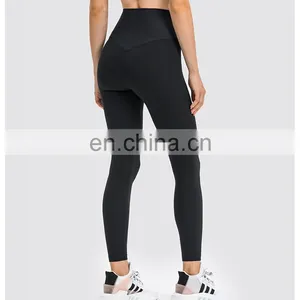 Tiktok Wholesale New Design Ribbed High Waist Yoga Leggings Fitness Gym Sportswear Training Outdoor Yoga Pants For Women thumbnail-4