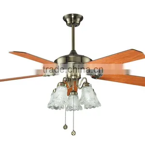 Antique Brass Ceiling Fan With Lights thumbnail-1