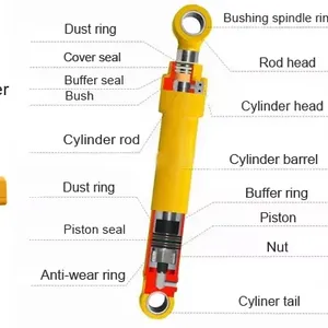 Sany Excavator Boom Cylinder, Hydraulic Boom Cylinder, Excavator Bucket Cylinder Assembly thumbnail-4