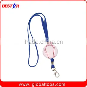 Blue Lanyard With Stress Baseball thumbnail-1