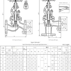 Marine Flanged Cast Steel Overboard Stop Check Valve Gb/t1853-2008 B/bs Angle Type With Classification Society Certificate thumbnail-1