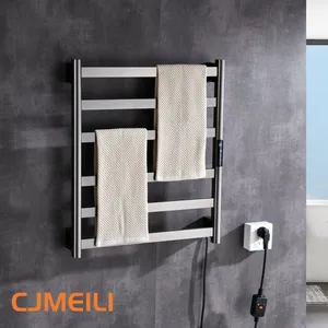 Bathroom Electric Heated Towel Rack, Towel Warmer for Bathroom, Wall Mounted Stainless Steel,6 Colours thumbnail-2