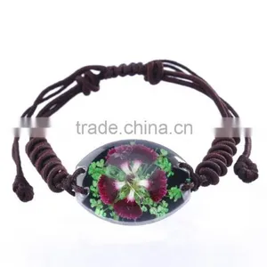 Pretty Real Flower Resin Fashion Bracelet thumbnail-1