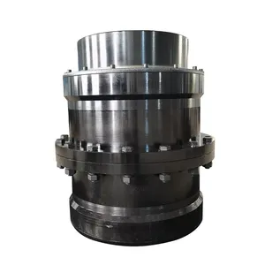 Acoplador de eixo de disco de tambor de aço inoxidável de alta torção e rigidez torsional com espaçador elástico para guindaste thumbnail-1