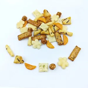 Assorted Japanese Style Rice Cracker Mix With 7 Unique Shapes and Flavors for Wholesale Snack Distributors thumbnail-1