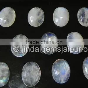 Rainbow Moonstone Rose Cut Oval 15x20 MM Cabochon Loose Gemstone thumbnail-1