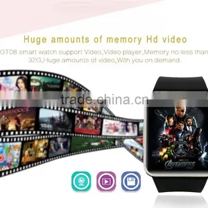2016 Hot Selling Factory Price Bluetooth Smart Wrist Watch Phone GSM SIM Card For Android Smart Watch GT08 thumbnail-2