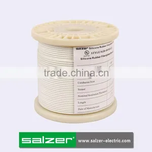 SALZER Brand AWM3122 High Temperature Silicone Rubber Fiberglass Wire 1.0mm2 thumbnail-1