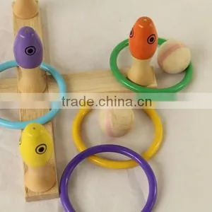 Multi Function Kids Ring Toss Wooden Toy Bowling Fishing Game Toys thumbnail-2