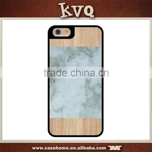 Natural Wood Wooden Case And Real Marble Back Case for Iphone 6s thumbnail-2