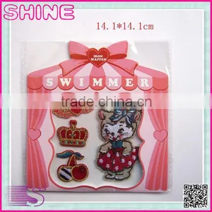 Factory Outlets Cherry Kitty Combination Suit Patch, Ironed and Sewn Children Embroidery Patch thumbnail-1