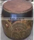Antique Furniture Wood Drum Stool thumbnail-1