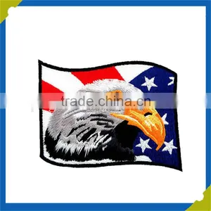 China Custom Handmade Hook 3D Superman Embroidery Eagle Textile Patch thumbnail-1