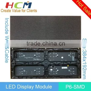 Shenzhen Manufacturer P6 SMD Indoor Full Color LED Module 96*192mm 32*16 Pixels 1/8 Scan RGB Full thumbnail-1
