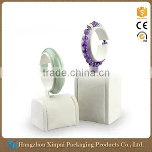 Custom High End White Velvet Jewelry Display Bracelet Holder thumbnail-1