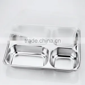 Stainless Steel Lead and Bpa Free Dinner Square Thick Plate With Cover for Hotel 2015 thumbnail-1