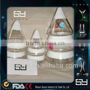 Different Sizes Christmas Shaped Beautiful Decorative Glass Storage Jar thumbnail-1
