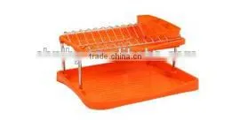 LBY Top-quality 2 Tiers Dismountable Dish Rack With Cover thumbnail-1