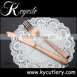 Copper Cutlery,stainless Gold Plated Flatware Quality Cutlery Set thumbnail-3