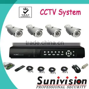 CCTV Manufacturer!!!4CH CCTV DVR Kits 4 Cameras Home Security System thumbnail-1