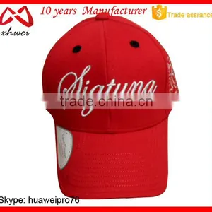 Red Cotton Chino Twill Fabric Golf Cap thumbnail-4