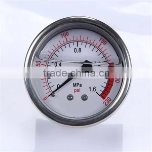 Durable Light Weight Easy To Read Clear Mini Pressure Gauge For Liquid Media thumbnail-2