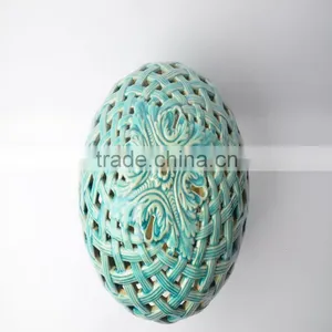 Ball Shape Ceramic Tealight Candle Holder thumbnail-3