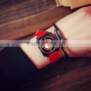 Unisex Watch, Square Personalization Watch, Women Watches, Antique, Brass Watch, Vintage Style Leather Watch thumbnail-1