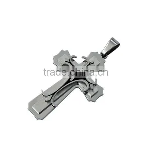 Kindy Jewelry JCN0328 High Quality Stainless Steel Cross Necklace Pendant thumbnail-4