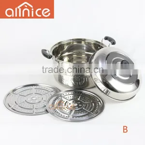 Allnice- New Large Stainless Steel One/double Layer Cooking Steamer Pot for Sale thumbnail-6