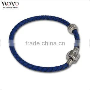 Fashion Jewerly Cheap Stain Less Steel 2014 Newest Handmade Fashion Leather Bracelet thumbnail-1