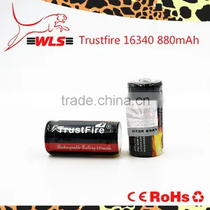 Original 16340 Li-ion Battery Trustfire 3.7V 16340 880mah Rechargeable Cell Made in China thumbnail-6